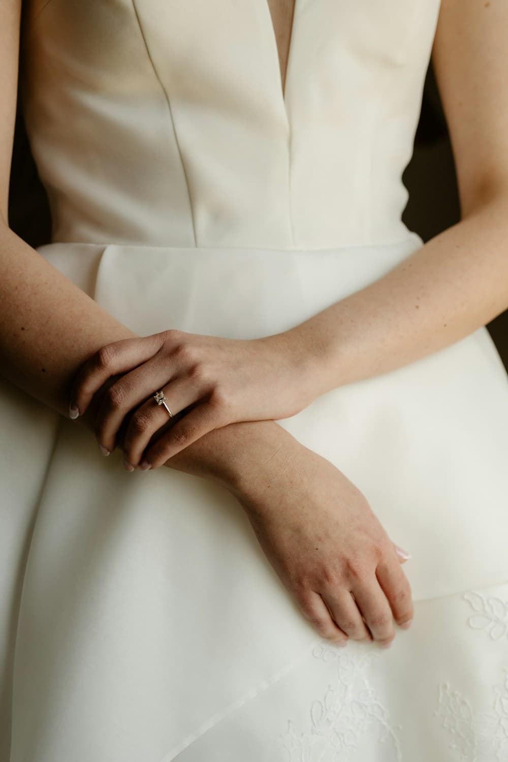 Detail shot, bride getting ready